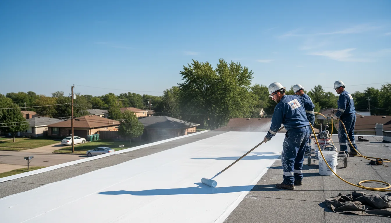 Commercial roof coating in Glenville, MN near me